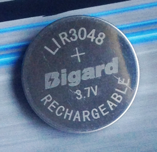 Button cell,  3.7V Rechargeable coin battery